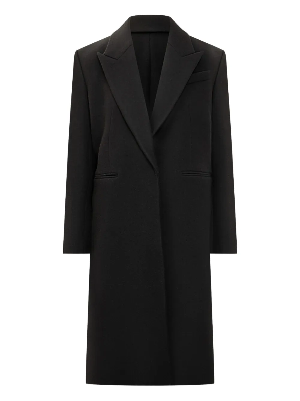 

Однобортное шерстяное пальто Givenchy, черный