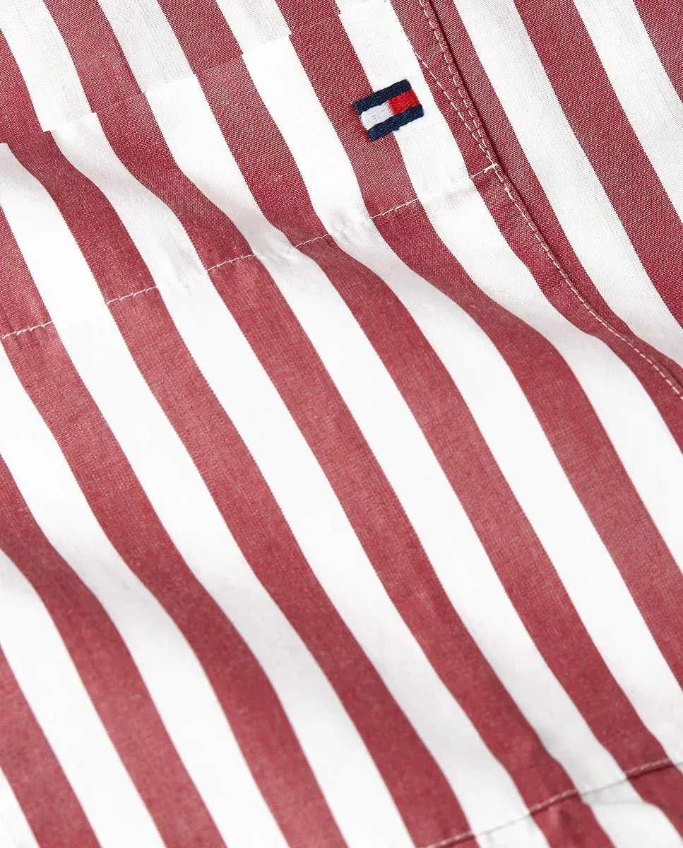 Женская рубашка с силуэтом relaxed Tommy Hilfiger, бордовый — фото 4