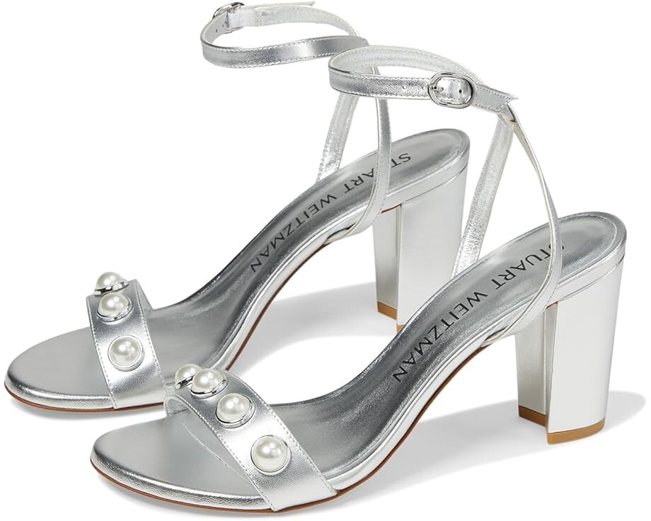 

Сандалии Stuart Weitzman Nearlybare Portia, серебряный