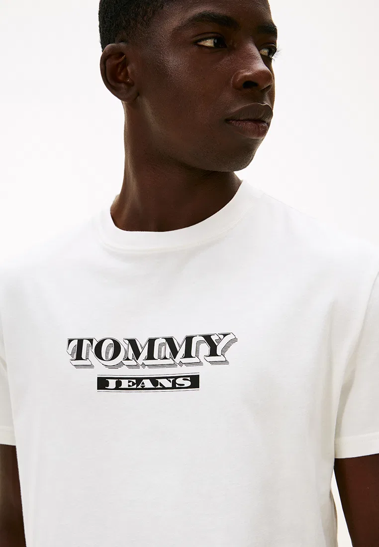Футболка с принтом, Tommy Jeans Tommy Hilfiger, экрю — фото 3