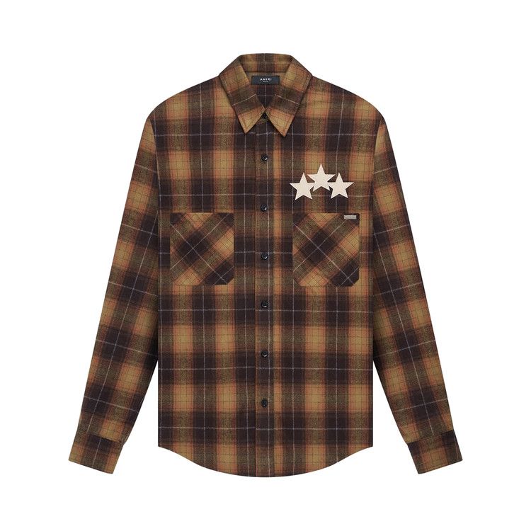 

Топ Amiri Star Leather Flannel, Chai Tea
