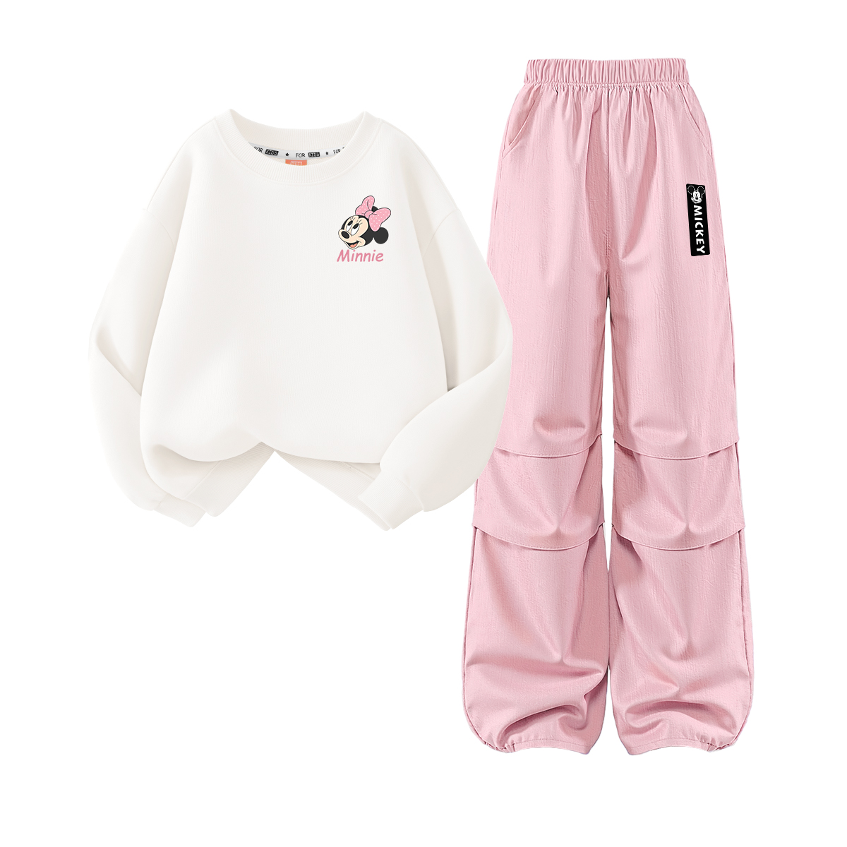 

Детская повседневная спортивная одежда Disney, белый/розовый