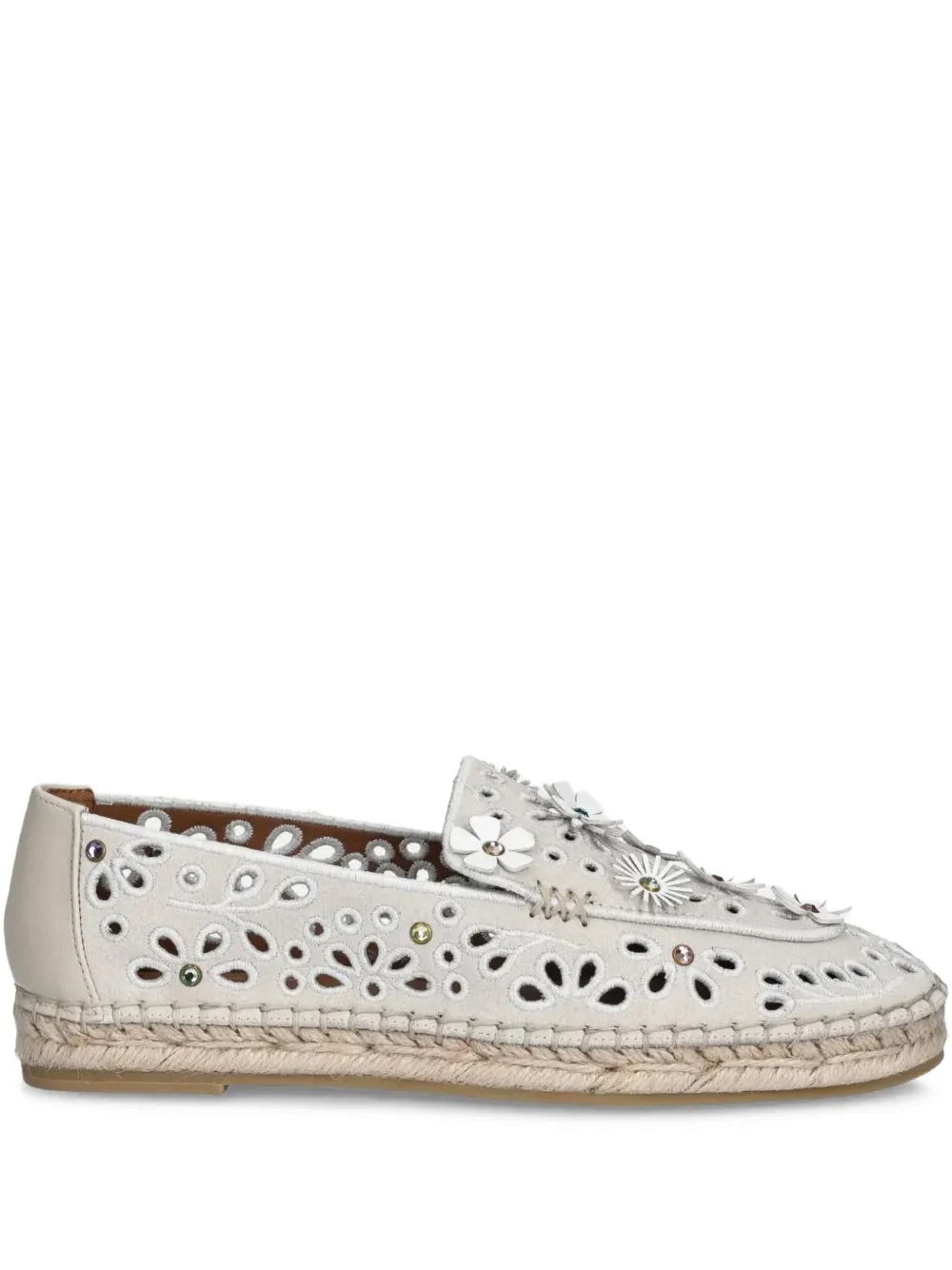 Эспадрильи с цветочной вышивкой Kurt Geiger London, серый