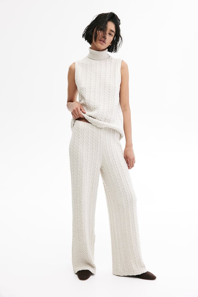 

Брюки косой вязки H&M, белый