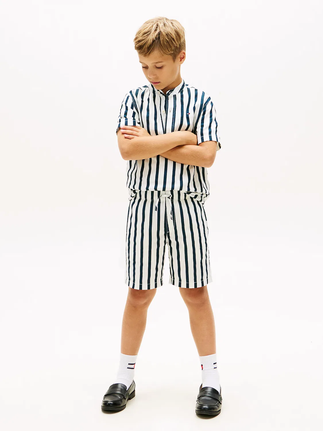 Брюки свободного кроя Tommy Hilfiger, Navy/White — фото 2