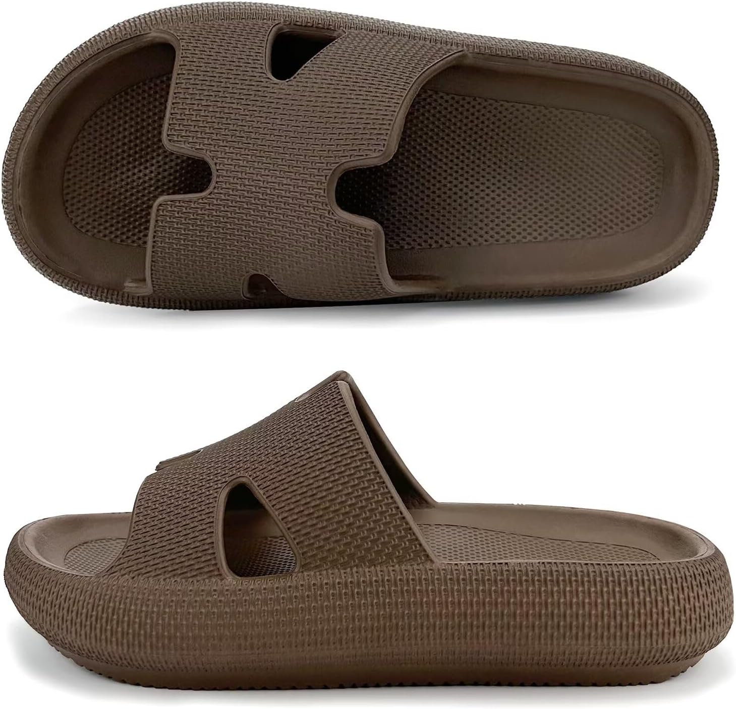 

Сандалии Cloud Slides для женщин и мужчин, с мягкой подушкой для восстановления формы, домашние тапочки для душа из пены с эффектом памяти, нескользящие, удобные, быстросохнущие Haifago, Mocha