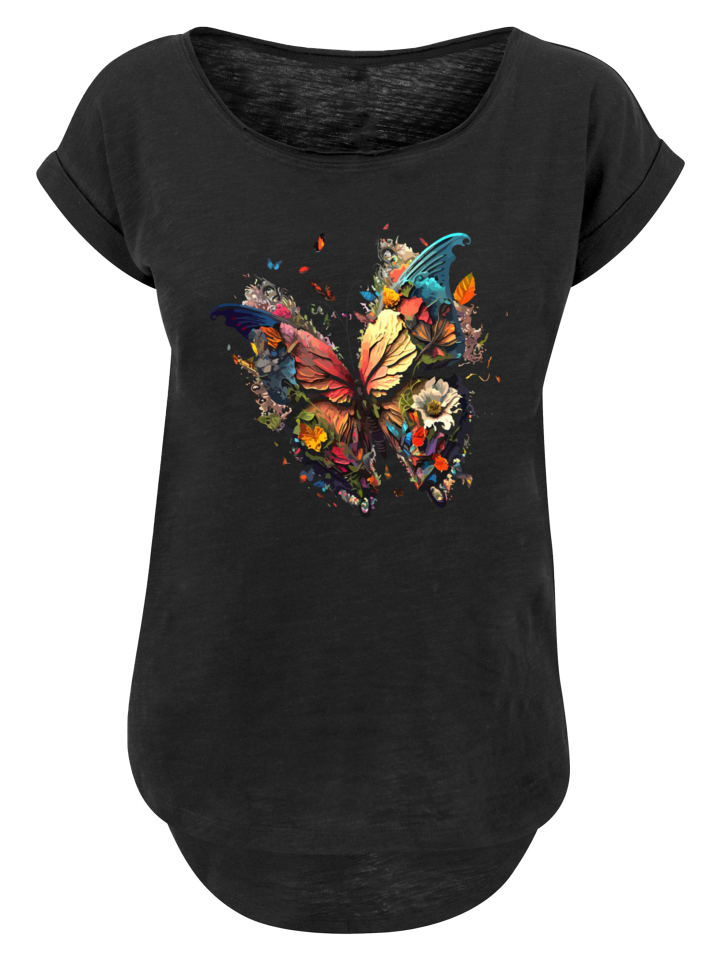 

Удлиненная футболка Butterfly Colorful черного цвета F4NT4STIC, Черный, Удлиненная футболка Butterfly Colorful черного цвета F4NT4STIC