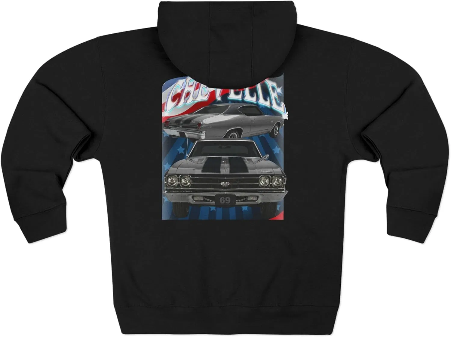 Серый с серебристыми вставками, 1969 год, черные полосы, толстовка Chevelle Heavy Full Zip Hoodie Sweatshirt, подарок
