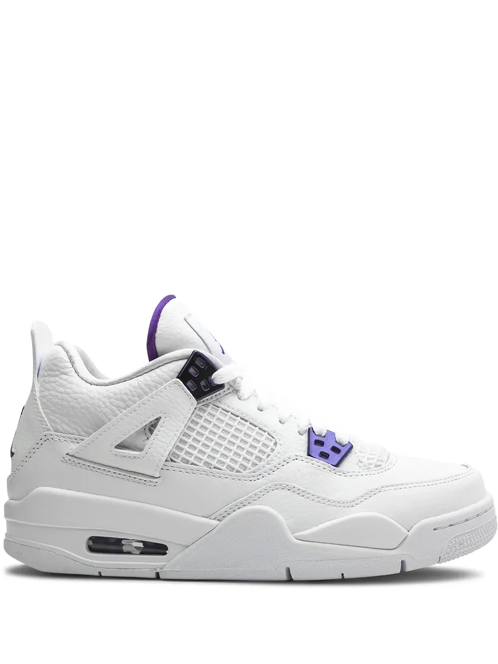 Кроссовки Air Jordan 4 Retro "Metallic Pack - Purple" Jordan Kids, белый
