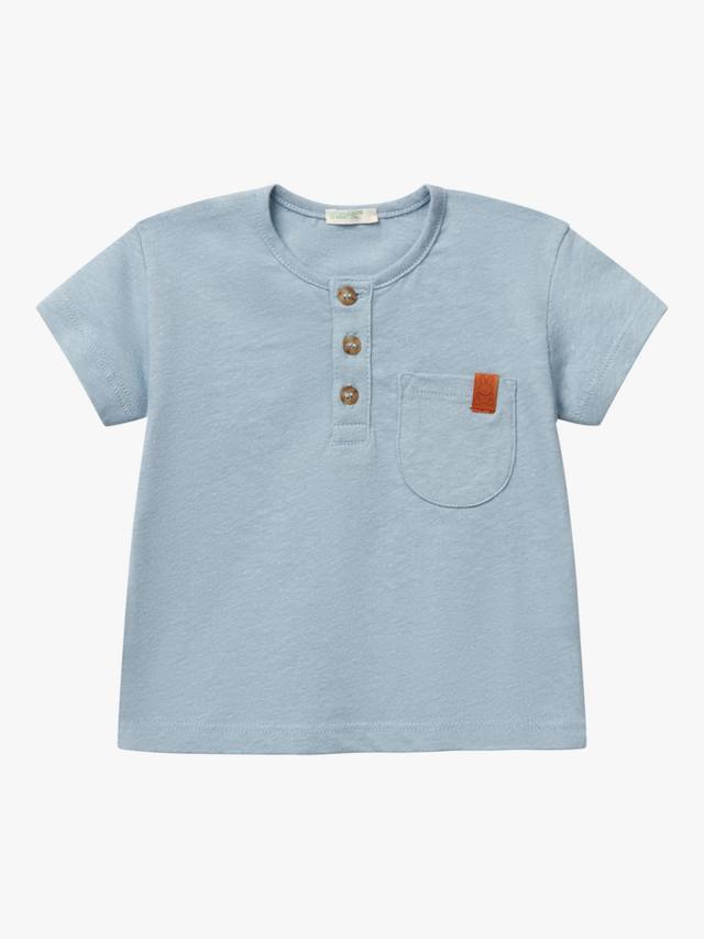 

Детская хлопковая льняная майка с короткими рукавами Benetton, Sugar Paper