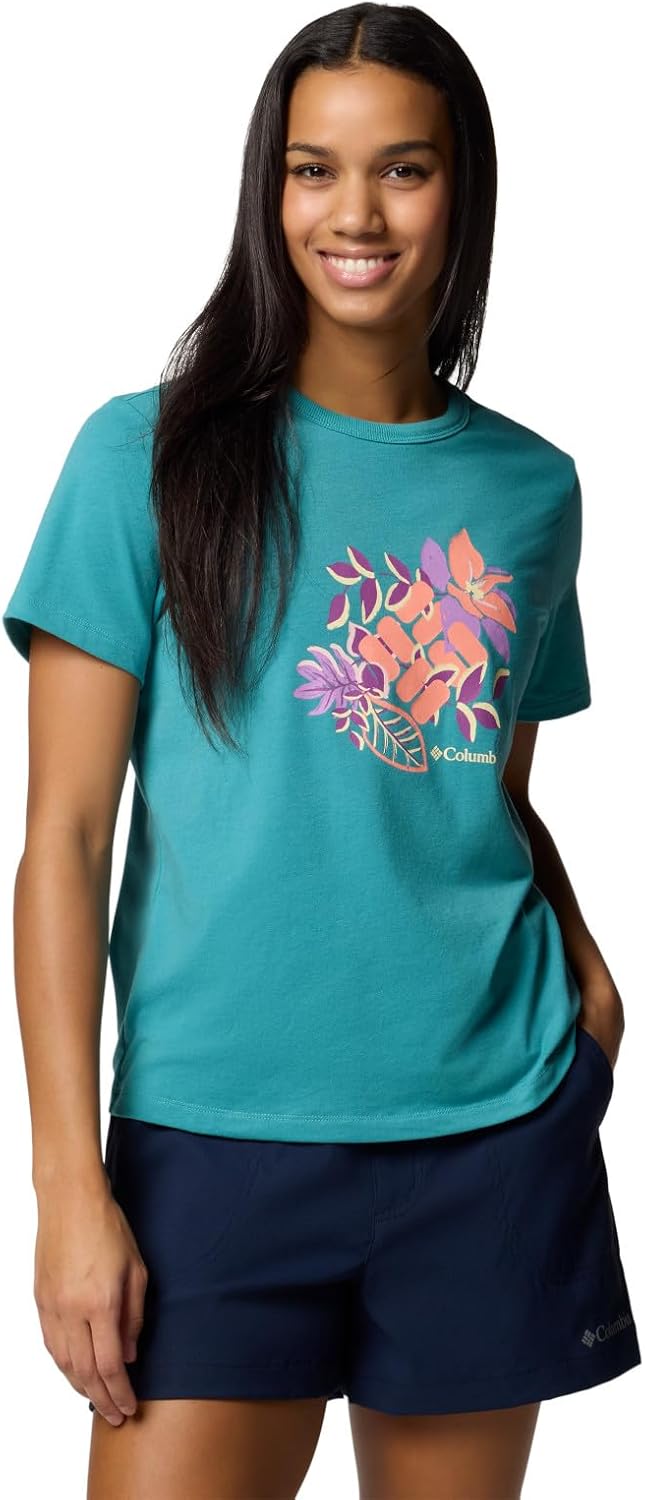 

Женская футболка Columbia Sun Trek с коротким рукавом III, Teal/Botanical Gem, Бежевый, Женская футболка Columbia Sun Trek с коротким рукавом III, Teal/Botanical Gem