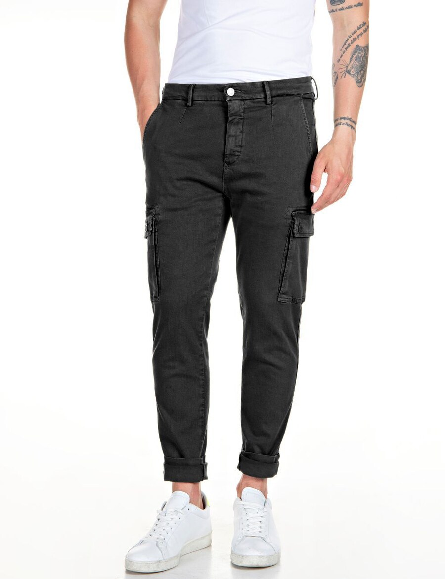 

Брюки-карго REPLAY Slim fit Cargo Pants, черный