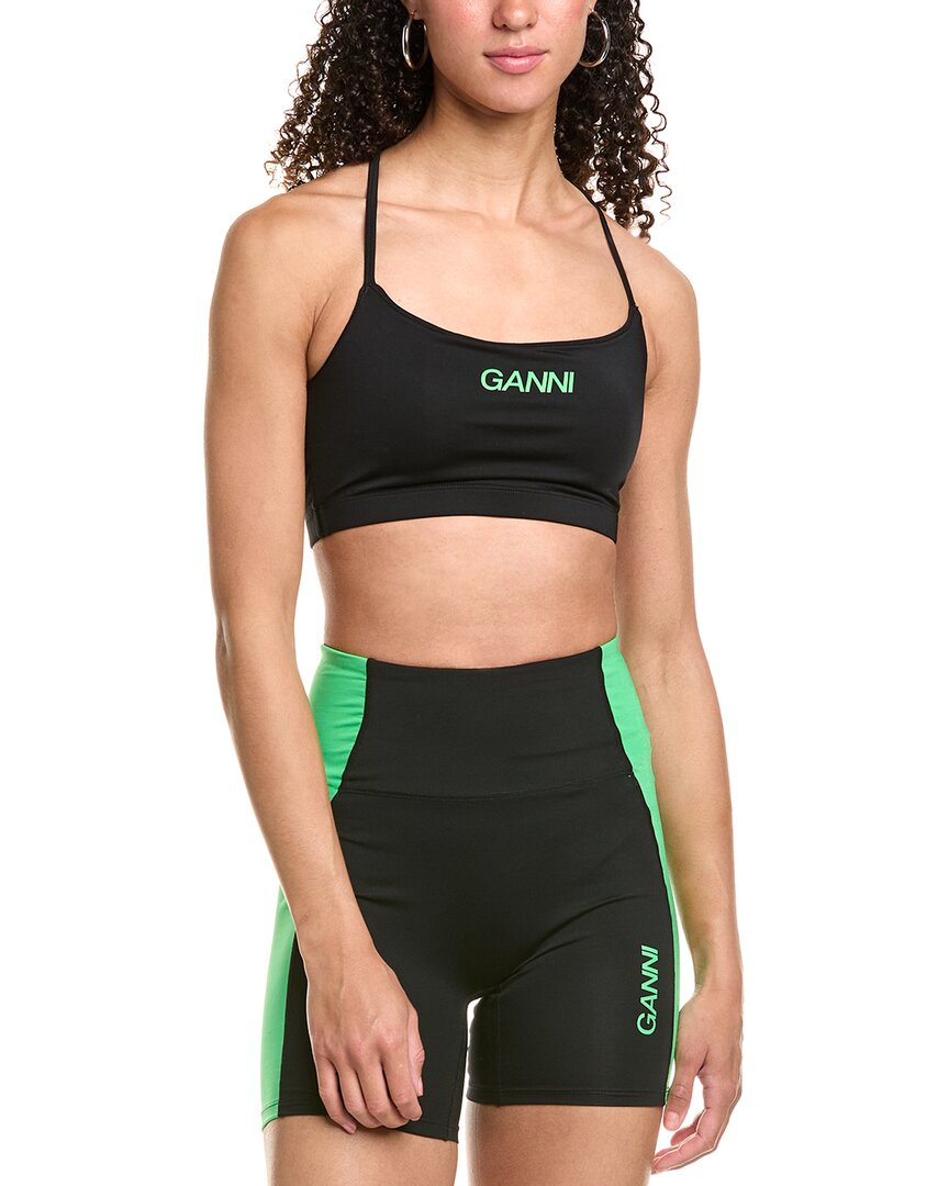 

Топ-бюстье на бретелях GANNI Active, черный