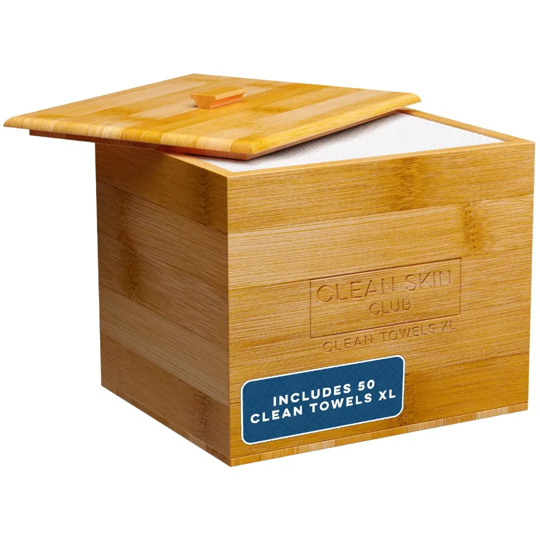 Бамбуковый контейнер Luxe с одноразовыми полотенцами Clean Towels Original XL от Clean Skin Club Clean Skin Club
