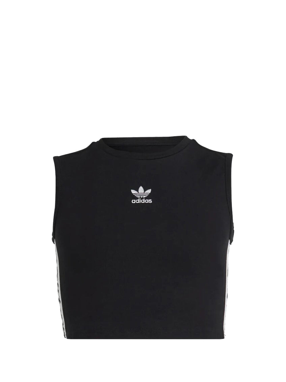 

Черная футболка для девочек Adidas