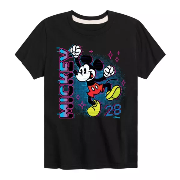 

Футболка с изображением видеоигры Микки Мауса для мальчиков 8-20 лет Disney, черный