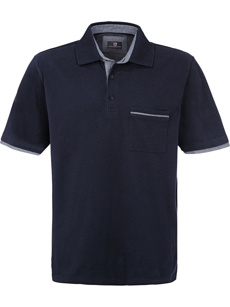 

Рубашка поло Jan Vanderstorm Shirt Melker, цвет dusty blue/dark blue