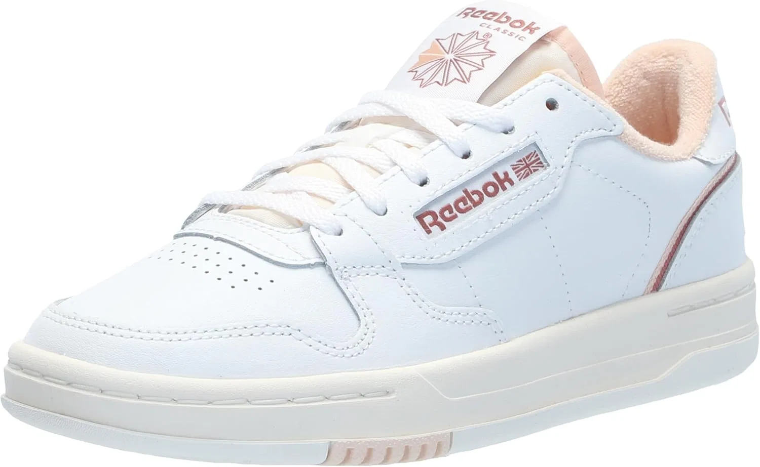 Кроссовки Reebok Unisex Phase Court Trainers, белый/розовый