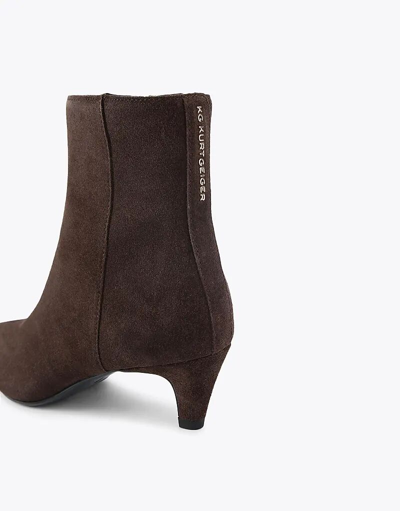 Низкие ботильоны KG Kurt Geiger Tansy из коричневой замши — фото 3