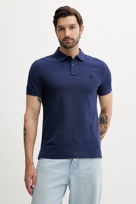 

Хлопковая поло Tommy Hilfiger, темно-синий