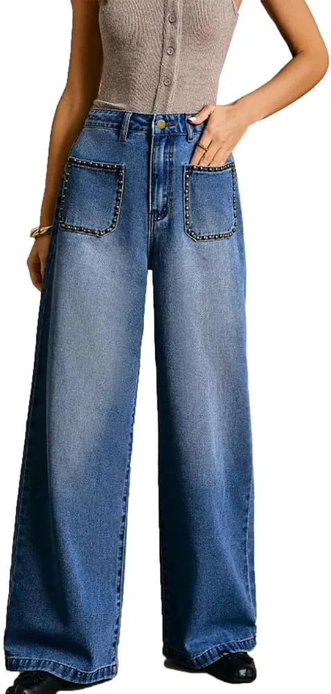 

Джинсы Wide Leg для женщин Baggy Washed cffvdiz