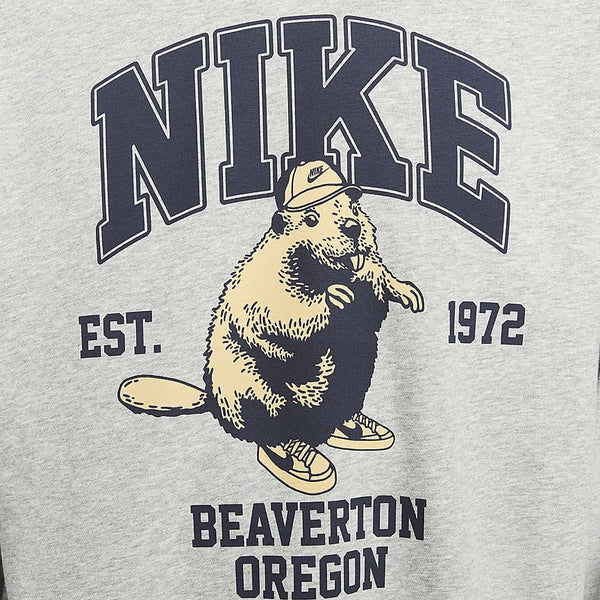 Свитер club sweatshirt 'grey' Nike, серый — фото 3