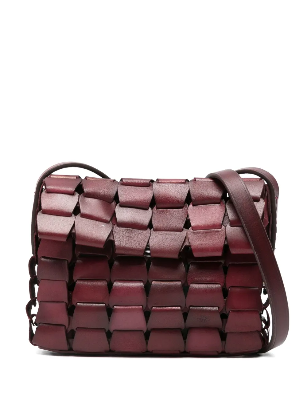 

Плетеная кожаная сумка через плечо DRAGON DIFFUSION, красный