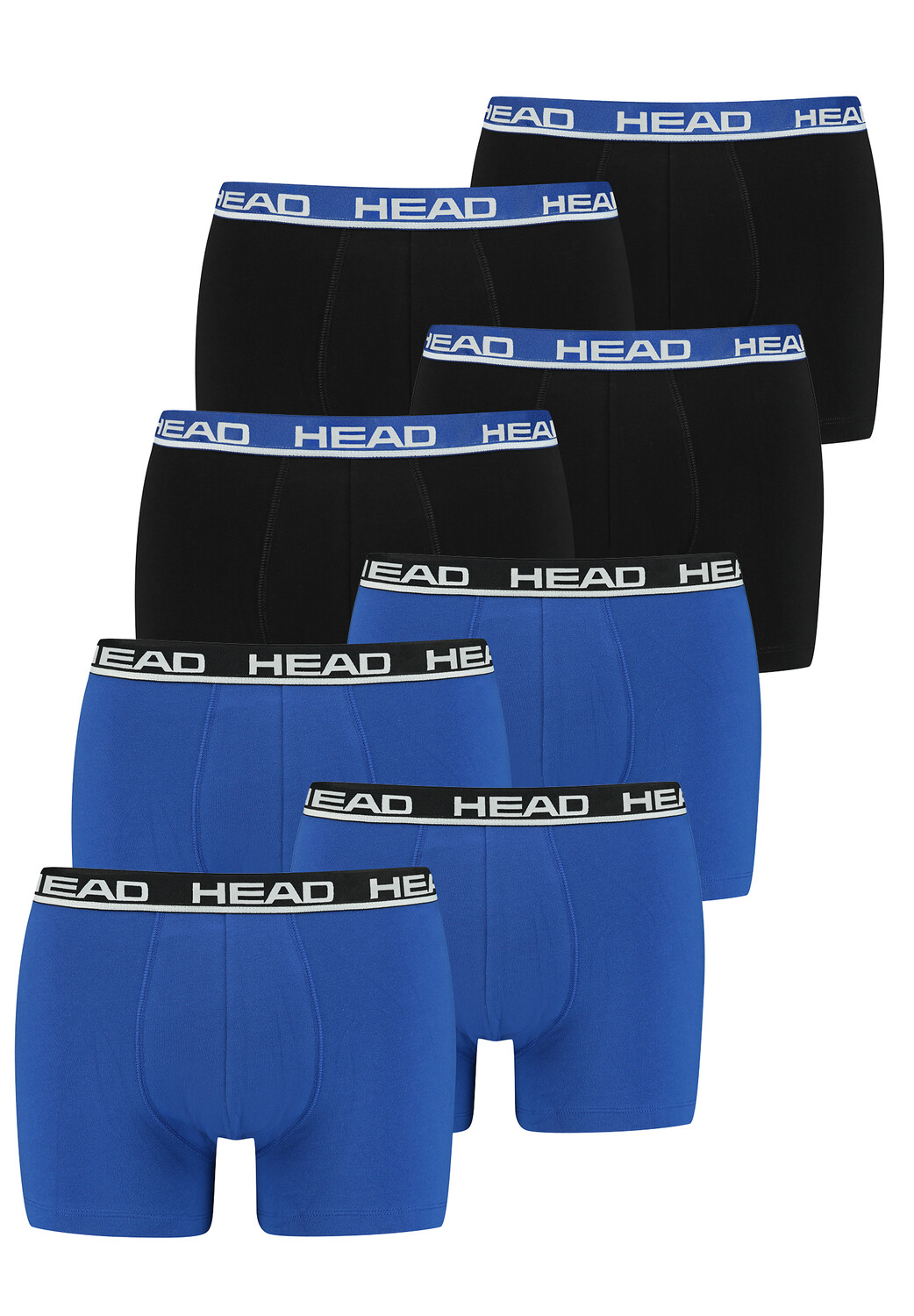 

Боксеры HEAD Boxershorts Head Basic Boxer 8P, цвет Black Blue/Blue Black