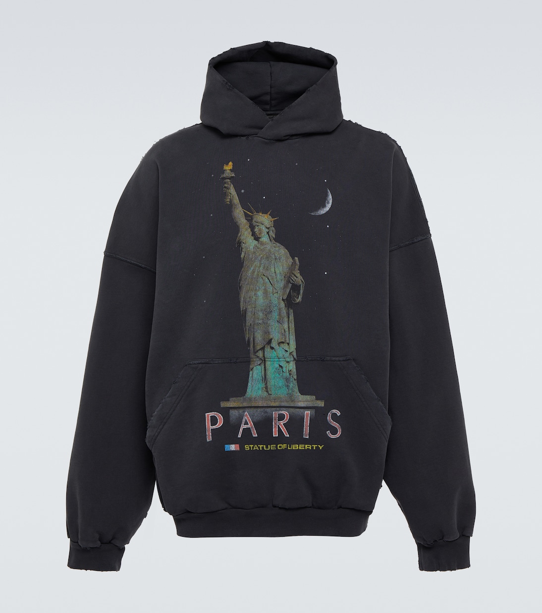 

Парижская худи Liberty с эффектом поношенности Balenciaga, Faded Black