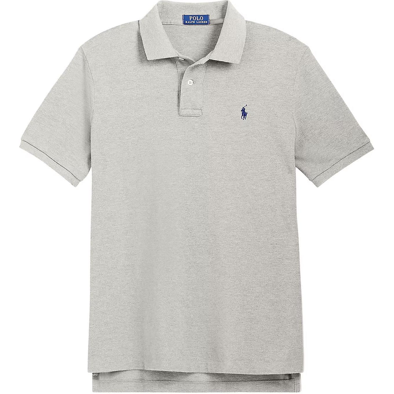 Футболка поло мужская серая Polo Ralph Lauren — фото 2
