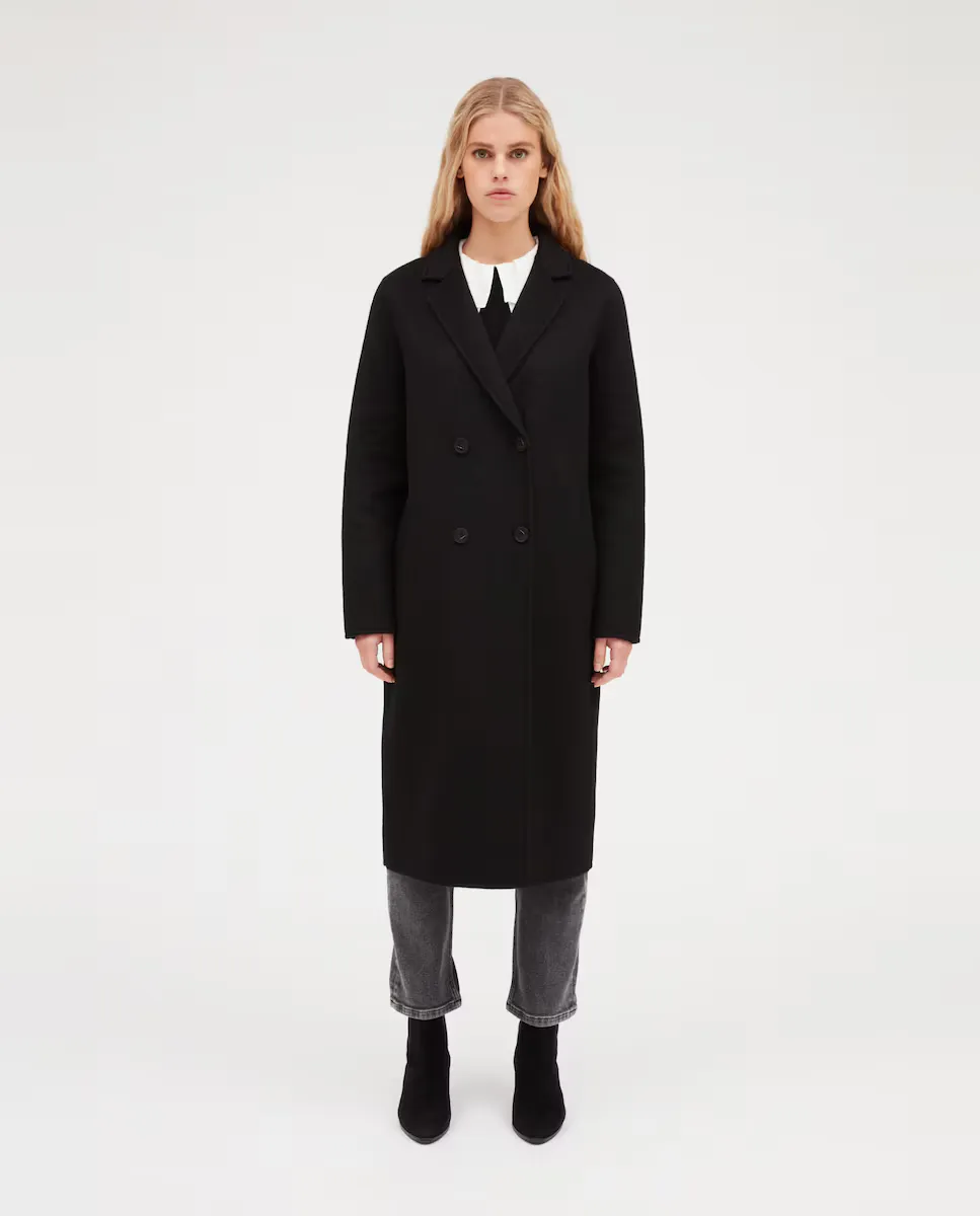 

Длинное двубортное женское тканевое пальто Claudie Pierlot, черный