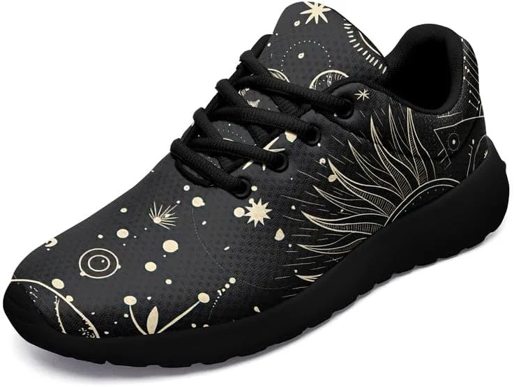 

Мужские кроссовки Sky Moon, модные женские кроссовки Sun для бега, тенниса и ходьбы, уличная обувь Sky, дышащая, легкая, унисекс, с узором Star AWSOLE, черный