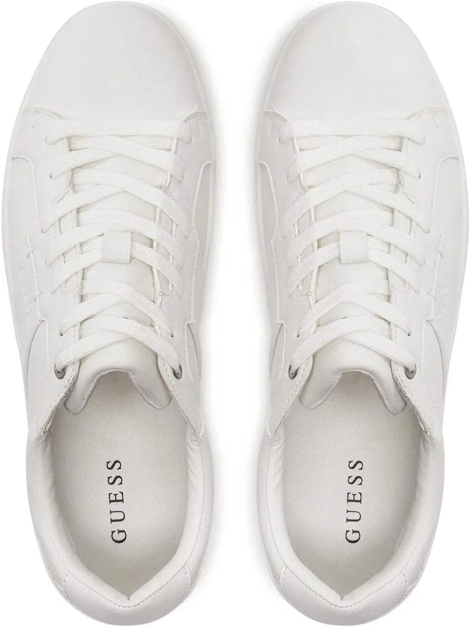 Мужские кроссовки Guess Fmttoi на шнуровке из искусственной кожи, White — фото 4