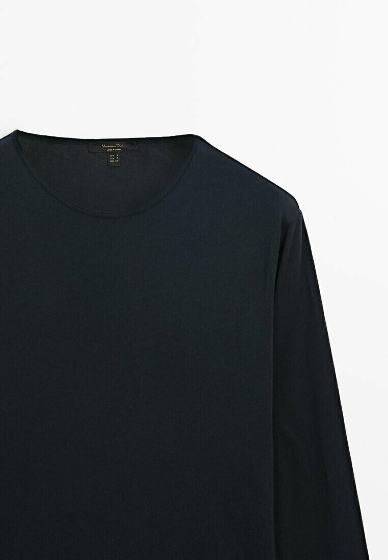 

Топ с длинными рукавами Massimo Dutti, темно-синий