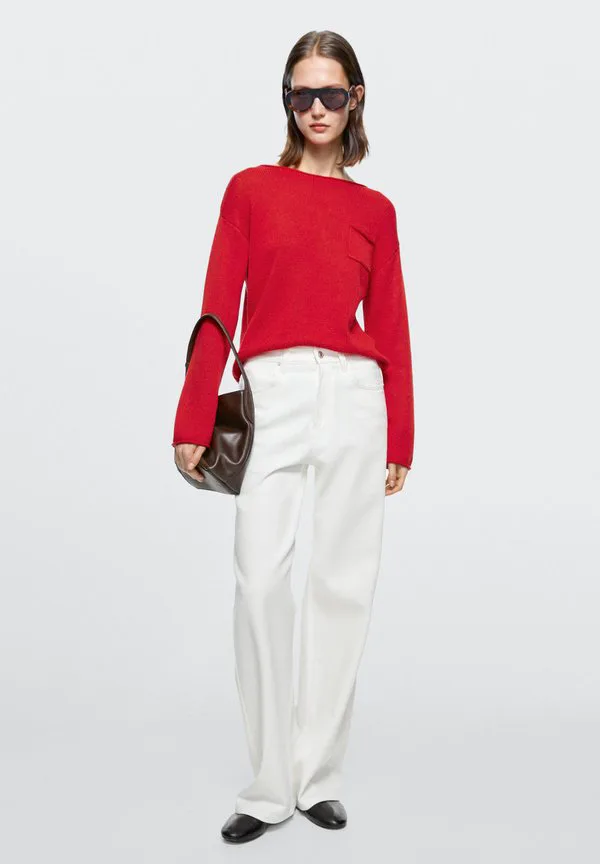 Джинсы-Бермуды прямого кроя Massimo Dutti, White Denim