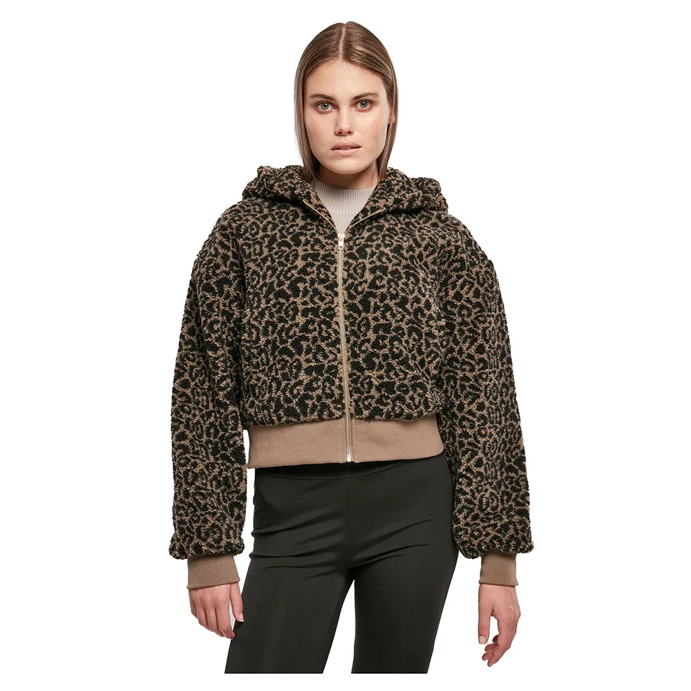 

Куртка Urban Classics Short Oversized AOP Sherpa, коричневый