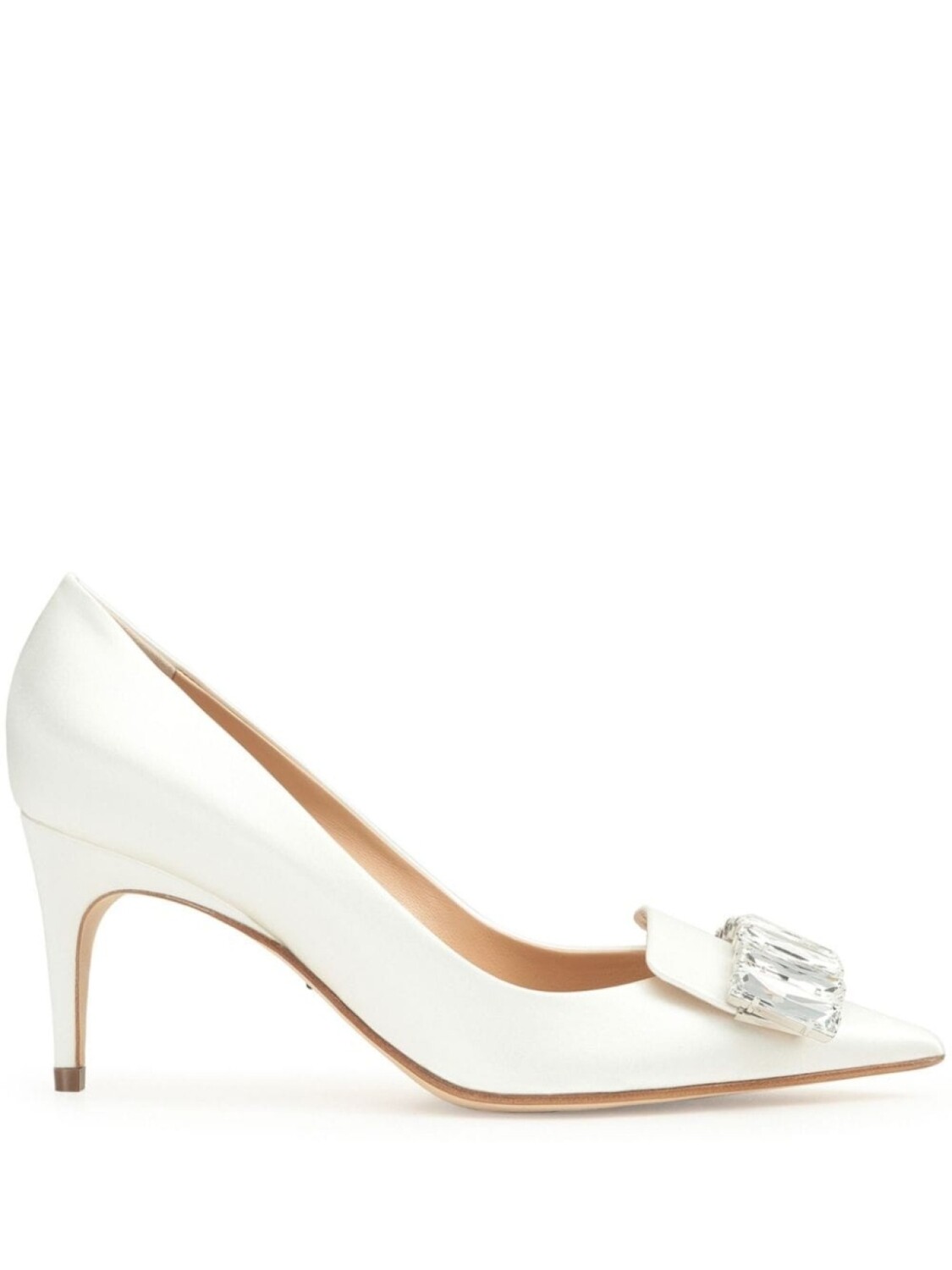 

Атласные туфли SR1 Bridal 75 Sergio Rossi, белый