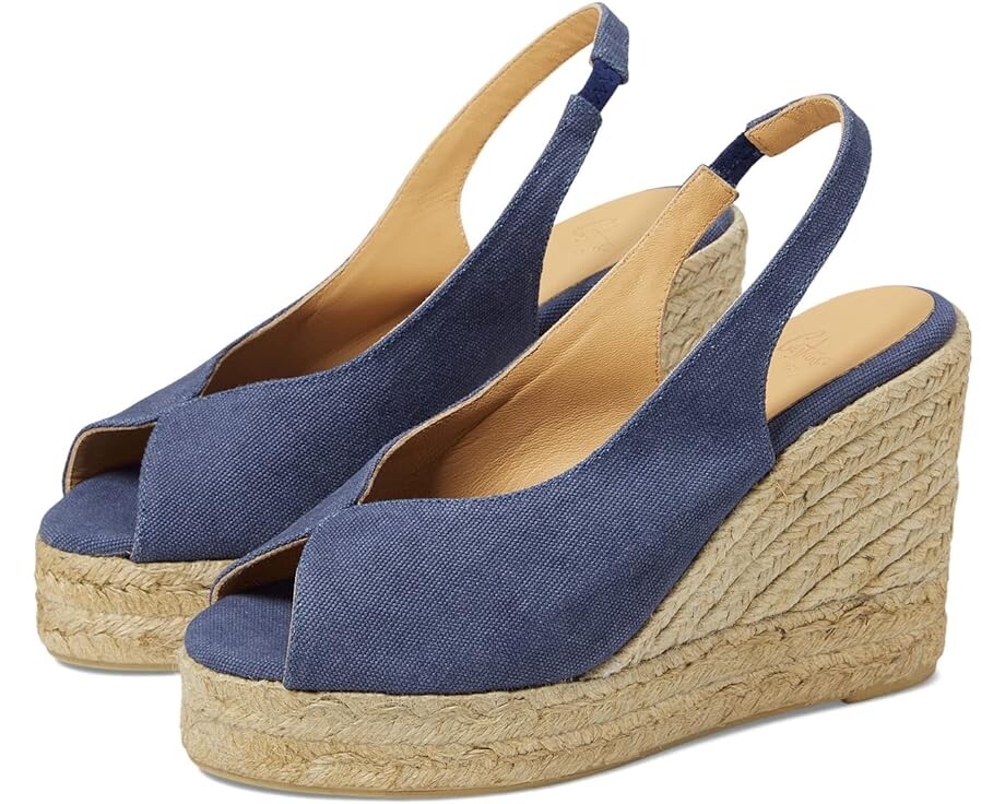 

Туфли CASTANER Barbara 80 mm Wedge Espadrille, цвет Azul Oscuro