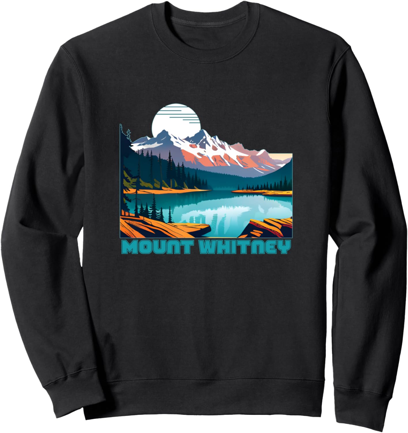 

Сувенирная одежда с изображением горы Уитни, ретро-винтаж, толстовка с изображением горы Уитни Mount Whitney California Hiking Clothes Co., черный