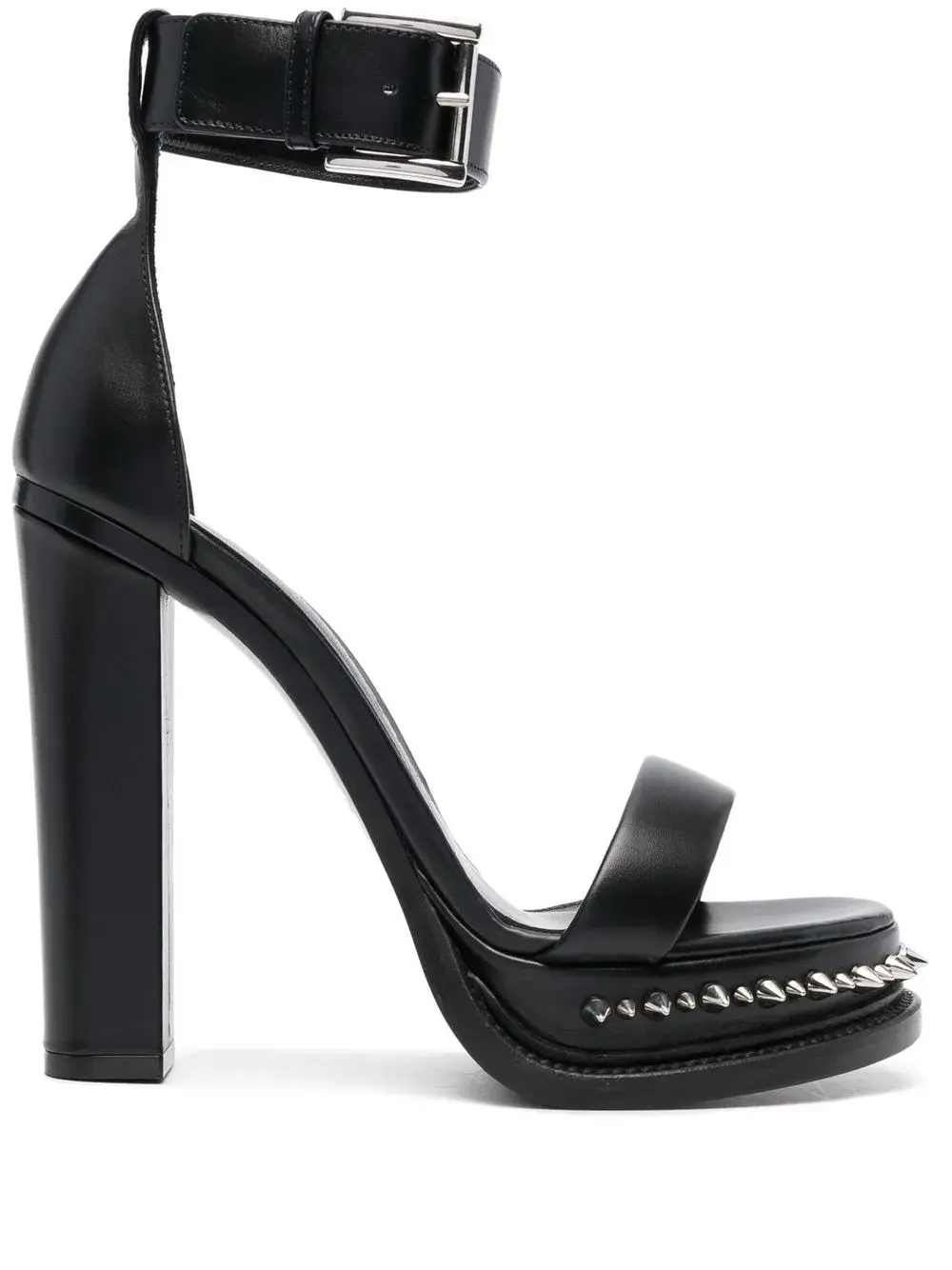 Босоножки на платформе с шипами Alexander McQueen, черный