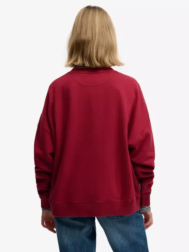 Толстовка Essential Logo Crew, бордовый цвет Superdry — фото 2