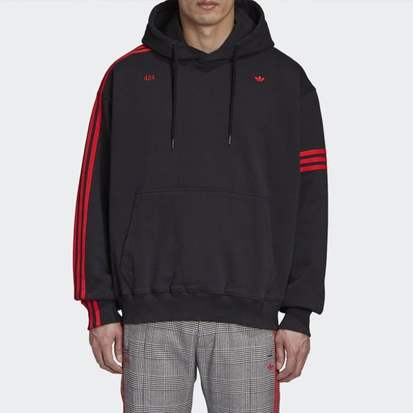 Толстовка men's originals x 424 r.y.v. crossover asymmetric black Adidas, черный — фото 3