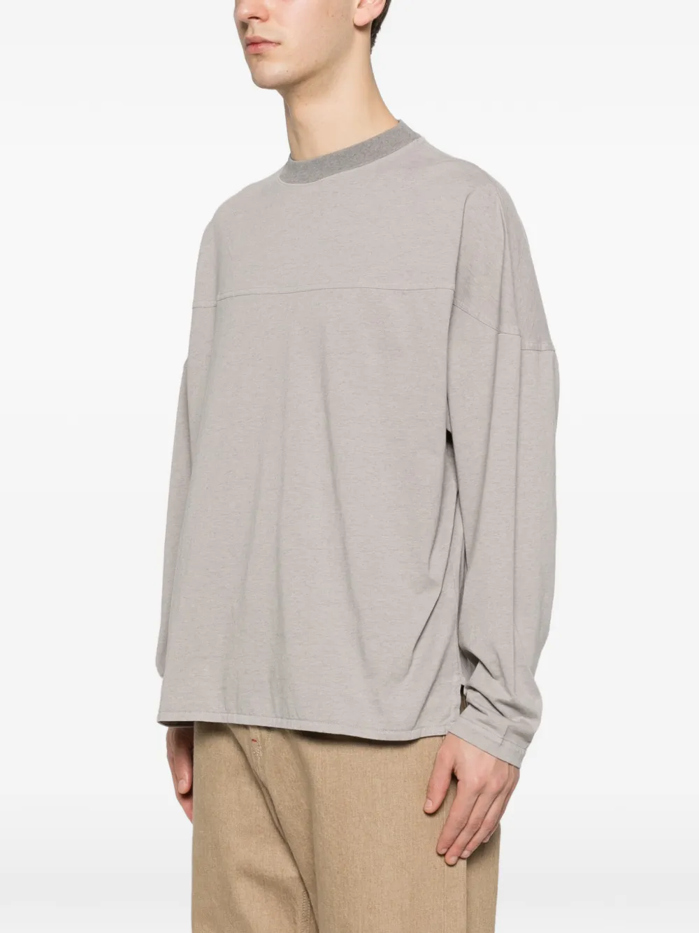 Поло свободного кроя с цветными блоками Jacquemus, серый — фото 4