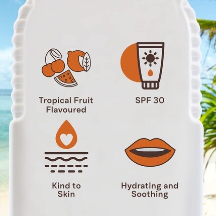 Sun Spf 30 Бальзам для губ Солнцезащитный крем Ваниль Тропическая клубника 5G, Malibu — фото 3