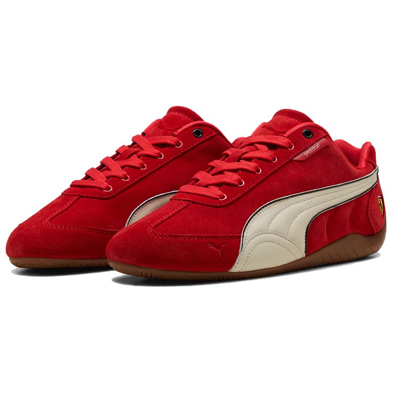 PUMA Кроссовки Ferrari Speedcat Cushioning Abrasion Resistant Lightweight Low top Racing для мужчин, красные — фото 4