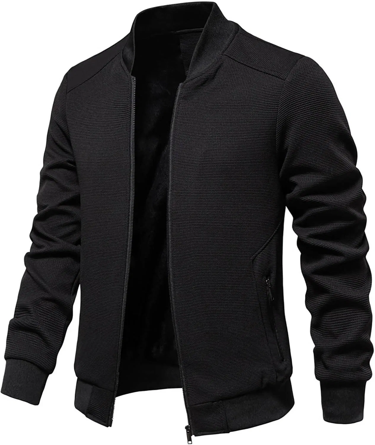 Куртка мужская с воротником-стойкой, slim fit, Black