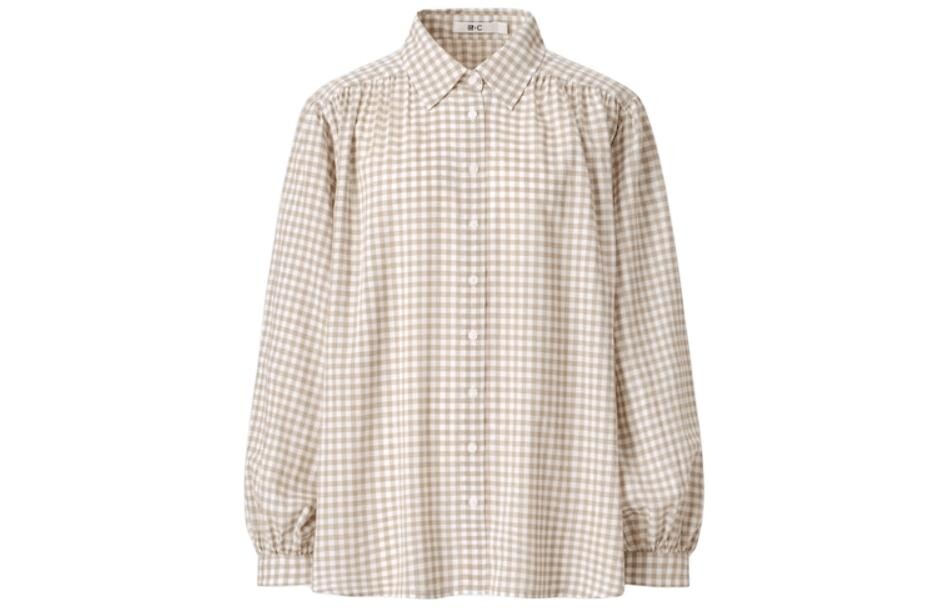 

Рубашка женская Uniqlo, бежевый