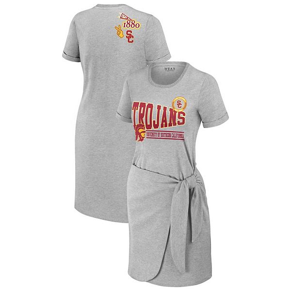 

Женское платье-футболка с узлом heather gray usc trojans Wear By Erin Andrews