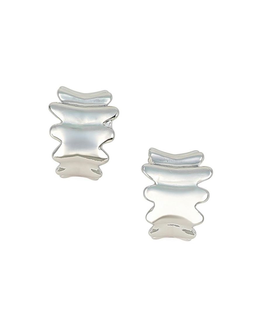 

Женские серьги-кольца The Ripple Hoop Earrings - хромированное серебро SOHI, Silver
