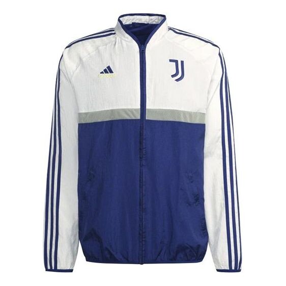 

Куртка adidas Soccer/Football Sports Contrasting Colors Woven Logo Jacket 21-22 Season Juventus White, белый